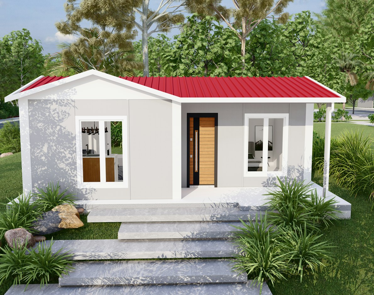 Yeşilyurt tek katlı prefabrik ev - Malatya Çelik Ev